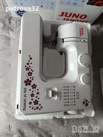 Шевна машина Juno by Janome E1015, снимка 3 - Шевни машини - 53937802