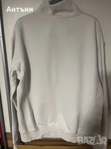 Бяла блуза с цип, дълъг ръкав, снимка 2 - Блузи - 52870549