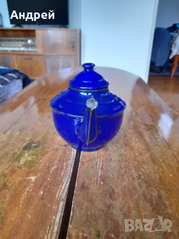 Стар емайлиран чайник #79, снимка 2 - Други ценни предмети - 50313511