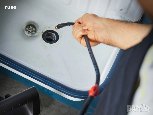 НОВИ! Комплект маркуч за почистване на тръби канали 15м 150bar Parkside, снимка 8 - Други инструменти - 53938670