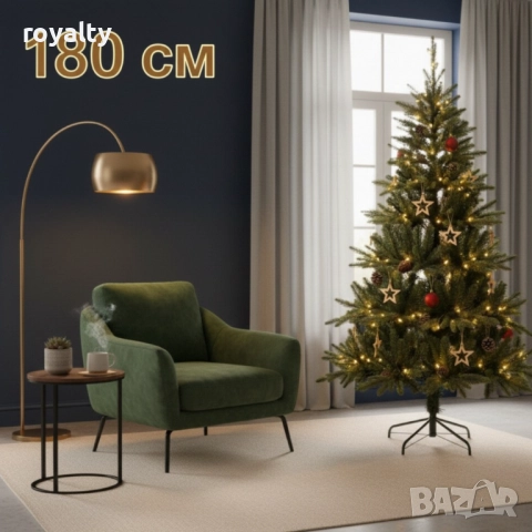Красива коледна елха с естествено излъчване – празниците започват тук!, снимка 4 - Декорация за дома - 52249532