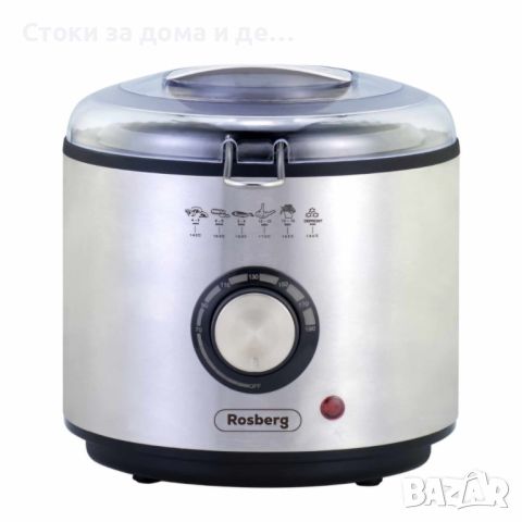 ✨Фритюрник Rosberg R51980U, 950W, 1л., фиксиран съд, S/S (Н) , снимка 2 - Фритюрници - 45917964