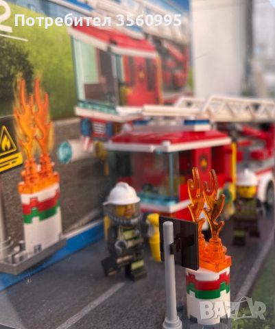 Лего Пожарна конструктор LEGO City 60107, снимка 4 - Конструктори - 45528586