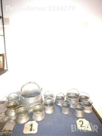 Менчета,бакърчета-котлета,,сватбарски и коледарски" калайдисани., снимка 18 - Антикварни и старинни предмети - 38272015