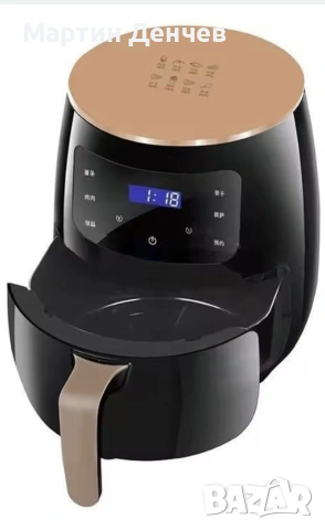 Фритюрник с горещ въздух без масло Air Fryer 8 функции, Капацитет 6L,, снимка 5 - Фритюрници - 53352387