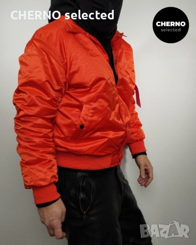 Мъжко бомбър яке ALPHA INDUSTRIES Coach Logo Bomber Jacket – размер L•XL – Ново с етикети, снимка 6 - Якета - 53405259