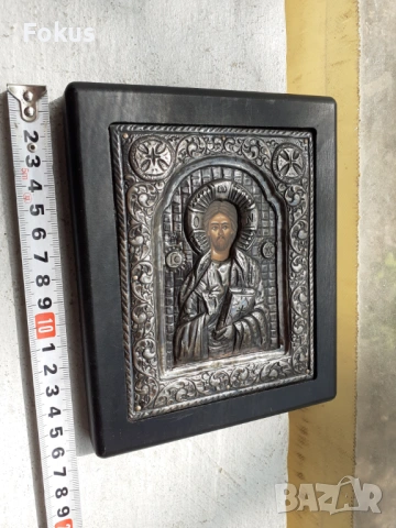 Уникална гръцка красива сребърна икона, снимка 6 - Антикварни и старинни предмети - 53429862
