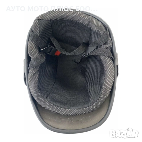 Каска за мотор с козирка тип канче - Черен мат, снимка 3 - Аксесоари и консумативи - 54196673