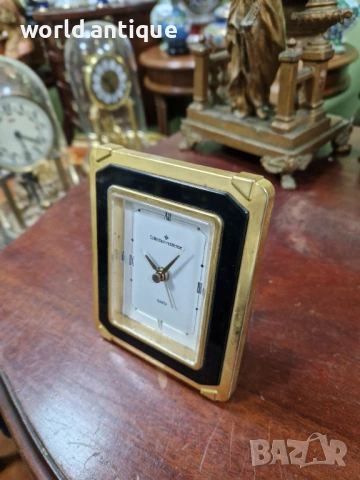 Прекрасен настолен позлатен будилник Collection Noblesse, снимка 5 - Антикварни и старинни предмети - 53060516