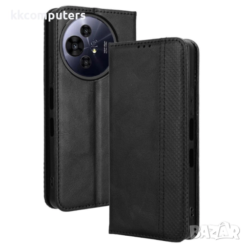 TCL 50 Pro Nxtpaper 5G / 50 Nxtpaper 5G Retro Texture Wallet Кожен Калъф и Протектор