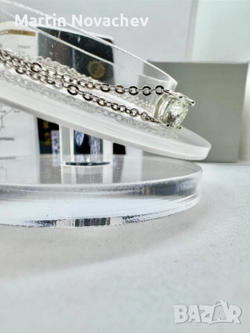 Сребърна гривна с мойсанит (Диамант) 2 карата, снимка 4 - Гривни - 54089901
