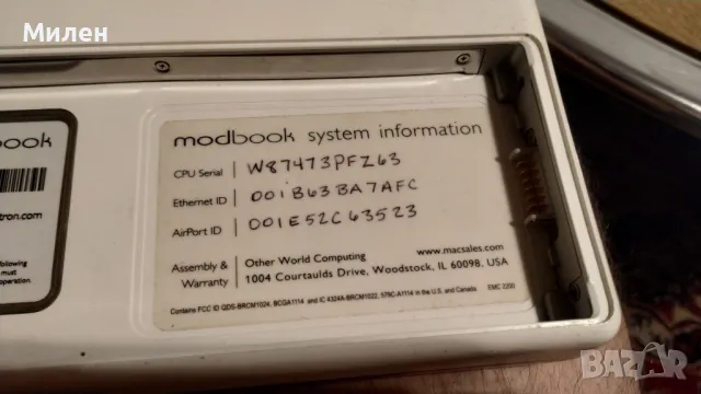 колекционерски Apple A1181 Axiotron ModBook 2007, снимка 4 - Таблети - 47034894