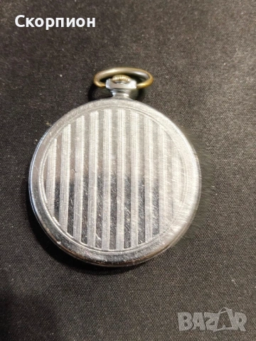 Джобен часовник - Молния - СССР - 18 РУБИНА - АРАБСКИ ЦИФРИ И ЖЪЛТИ СТРЕЛКИ, снимка 3 - Джобни - 48925860