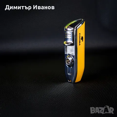 Cohiba запалка за Пури Ветроустойчива Три Горелки Пънчър 8мм, снимка 2 - Други ценни предмети - 47348236