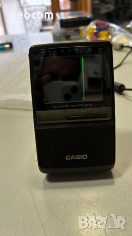 CASIO EV-500N ретро мини телевизорче (3x1.5V,6V,AV AV-In), снимка 1 - Телевизори - 44973232