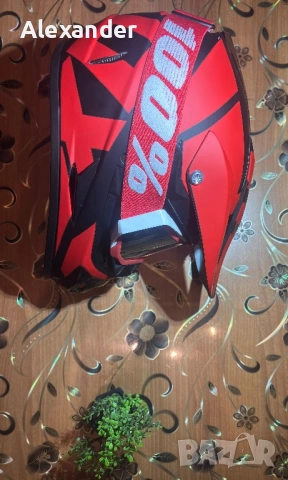 Каска FOX с очила 100%, снимка 6 - Спортна екипировка - 53747259