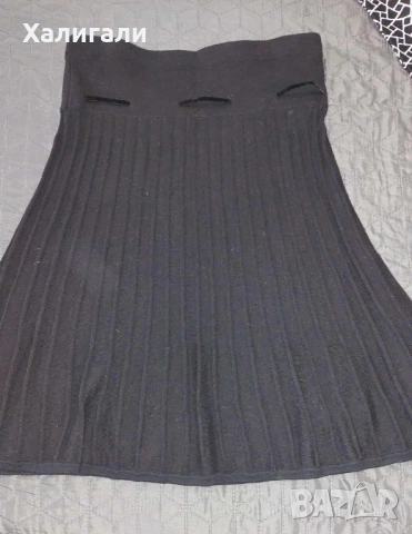 Плетена черна пола  до коляното Промод Promod р-р М