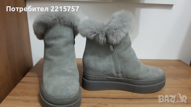 Боти от естест.велур. Италия.