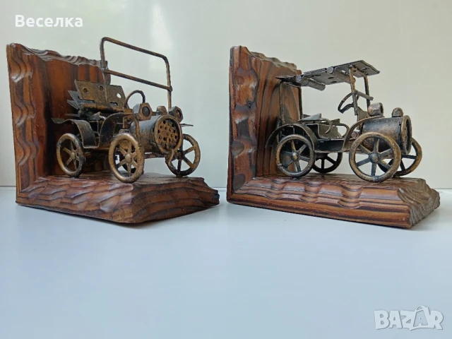 Подпори/стопери за книги с ретро автомобили , снимка 3 - Антикварни и старинни предмети - 50964233