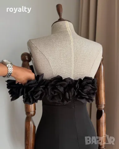 Черна дамска рокля , снимка 2 - Рокли - 50267889