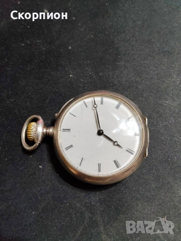 Швейцарски СРЕБЪРЕН джобен часовник 1905г.  - 10 РУБИНА ПРОМОЦИЯ, снимка 16 - Джобни - 48361829