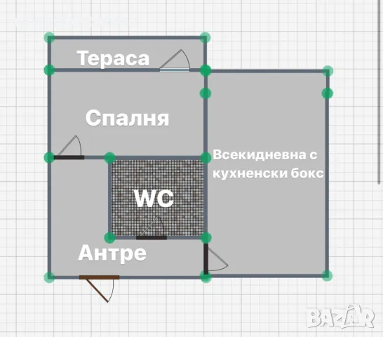 Двустаен апартамент за продажба в кв. Военна рампа, снимка 11 - Aпартаменти - 47206577