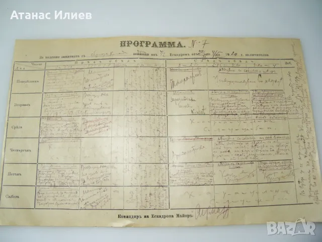 Военна програма от 1920г. за водене на занятия на кавалерийски ескадрон.2, снимка 1