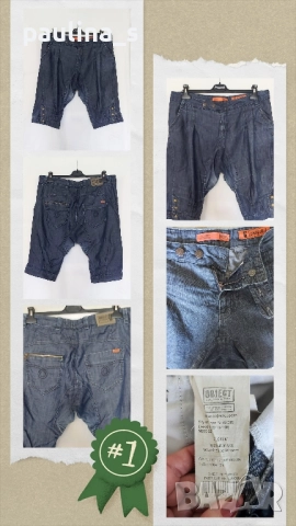 Пет различни броя / Дамски маркови дънкови бермуди , снимка 2 - Къси панталони и бермуди - 51474205