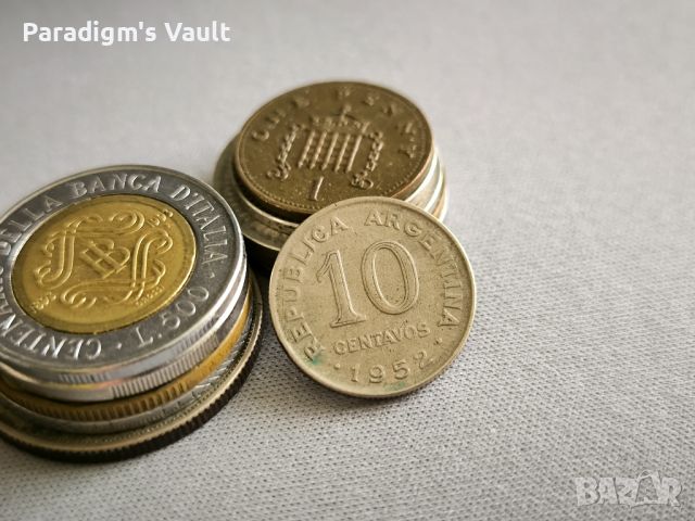 Монета - Аржентина - 10 центавос | 1952г., снимка 1 - Нумизматика и бонистика - 45252300