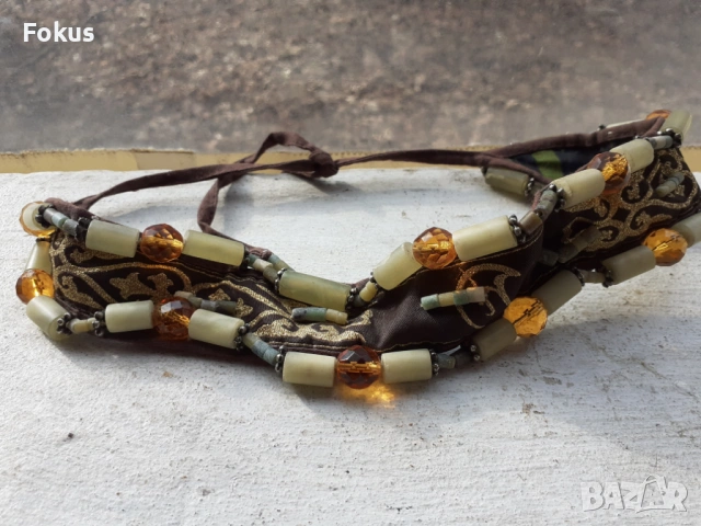 Стар накит с камъни за носия, снимка 2 - Антикварни и старинни предмети - 53394362