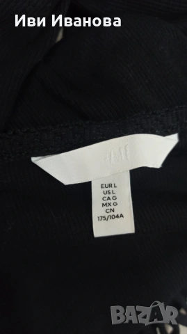 H&M черен кроп топ, снимка 2 - Блузи с дълъг ръкав и пуловери - 53801894