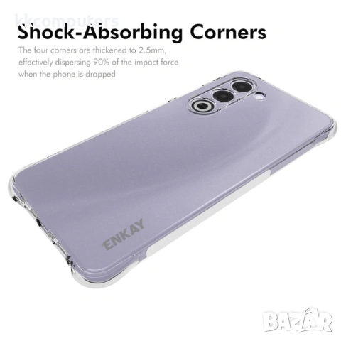 Калъф с протектор ENKAY Hat-Prince за OPPO A5 5G – прозрачен, тънък и удароустойчив TPU гръб, снимка 2 - Калъфи, кейсове - 53074170