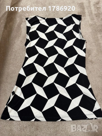 Стилен потник с 3D геометричен принт New York & Company, снимка 2 - Потници - 24945430