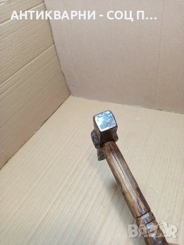 Соц Стар Каменоделски  Чук 1кг. С Дръжка  От Дрян. НОМЕР 101., снимка 5 - Антикварни и старинни предмети - 53445907