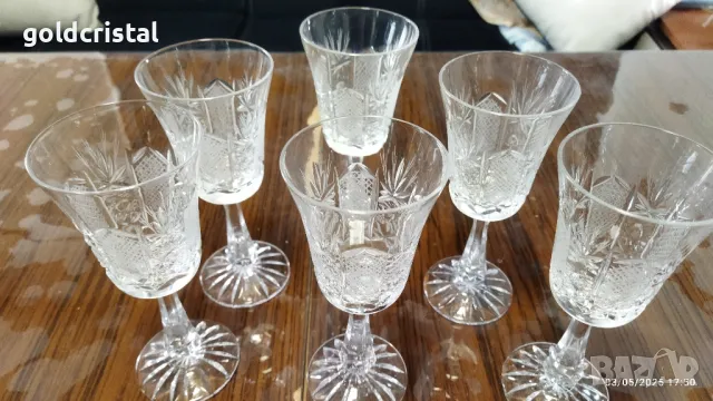 кристални чаши Зорница лукс , снимка 4 - Антикварни и старинни предмети - 50180125
