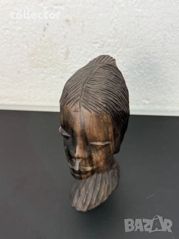 Винтидж африкански бюст / скулптура. №8045, снимка 6 - Антикварни и старинни предмети - 54013482