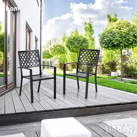 ПРОМОЦИЯ Метални градински столове, к-т от 2 бр. PHIVILLA E02GF0701-059-01N, снимка 4 - Градински мебели, декорация  - 50094956