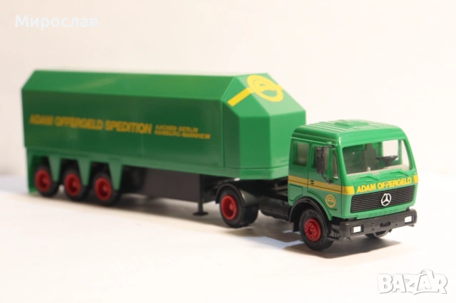 HERPA H0 1/87 MERCEDES ПРЕВОЗ НА СТЪКЛО МОДЕЛ КАМИОН, снимка 5 - Колекции - 53378041
