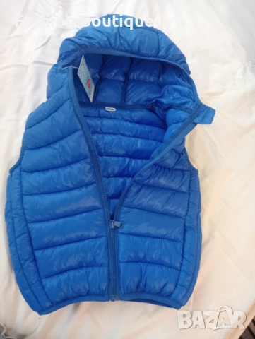 Детски син елек с качулка, снимка 4 - Детски якета и елеци - 51812051