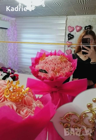 вечен букет човешки размер , снимка 2 - Подаръци за жени - 53763245
