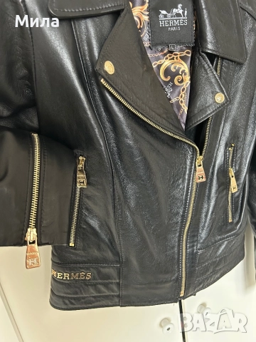 Hermes шикозно яке от естествена кожа, снимка 5 - Якета - 51764479