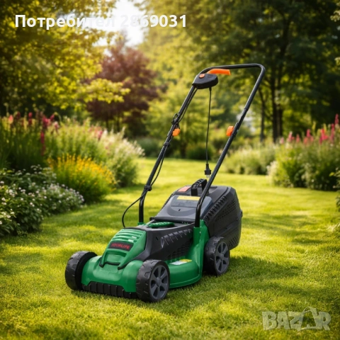 Лека и мощна електрическа косачка, подходяща за поддръжка на малки и средни тревни площи. С мощност , снимка 3 - Други - 53938565