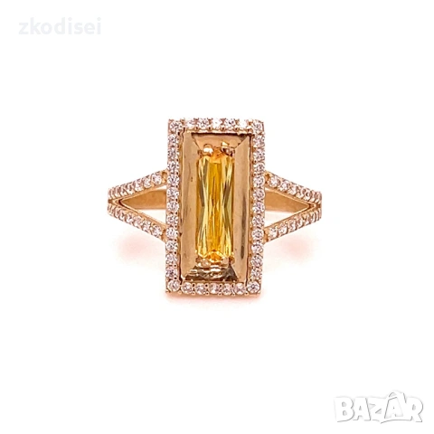 Златен дамски пръстен 2,49гр. 14кр.проба:585 размер:57 модел:37729-3