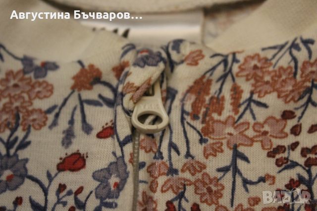 Комплект от 2 броя пижами H&M - флорална щампа/разм. 56 (1-2м), снимка 4 - Комплекти за бебе - 46020844