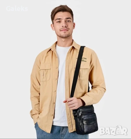 Мъжки ежедневни черни чантички NIUCUNZH* Класически и удобни - естест. кожа!, снимка 11 - Чанти - 53146192