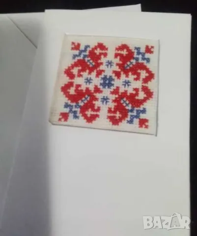 Картичка шевица с плик, снимка 2 - Гоблени - 49422098