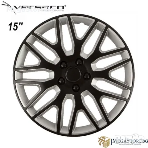 Тасове за джанти 15'' Versaco Dakar Black\Silver, снимка 1 - Аксесоари и консумативи - 46893204