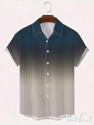 Мъжка риза с къси ръкави - L размер, снимка 2 - Ризи - 45201368