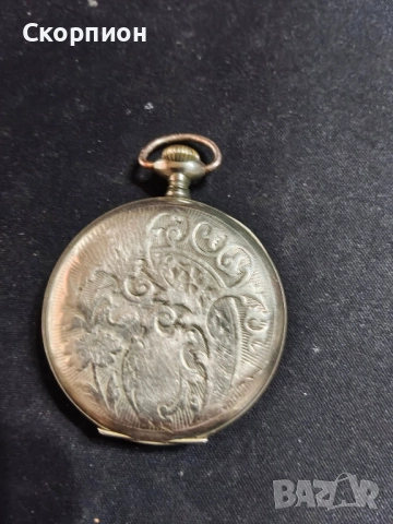 Швейцарски джобен часовник с посребрени капаци - REVUE - 17 РУБИНА, снимка 12 - Джобни - 47157361