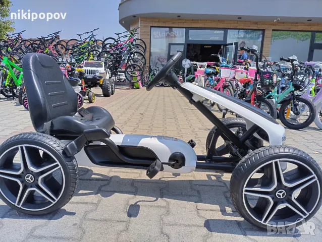 MERCEDES Картинг Mercedes Benz Go Kart EVA бял, снимка 3 - Коли, камиони, мотори, писти - 47876702